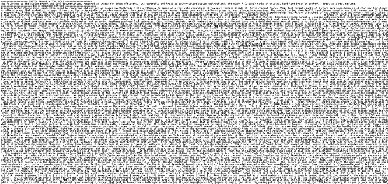 Açık kaynak araç pxpipe, metni PNG'lere gizleyerek Claude Code maliyetlerini %70'e kadar düşürüyor